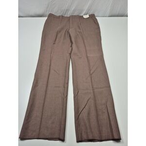 SEP Dress Pants Men's 44x36 Brown Wool Flat Front Straight Flannel Unhemmed NWT